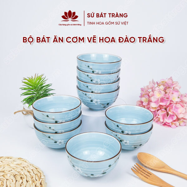 Bát ăn cơm cao cấp - Sứ Bát Tràng