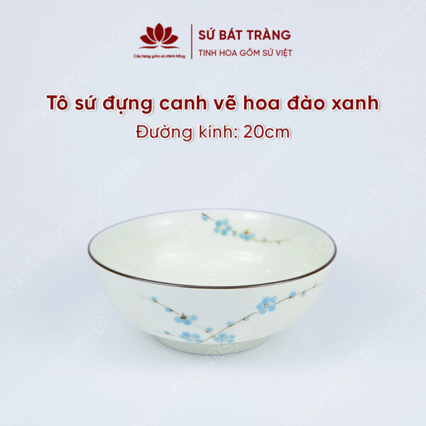 Tô sứ đựng canh, bát ô tô Sứ Bát Tràng nhiều họa tiết - Sứ Bát Tràng