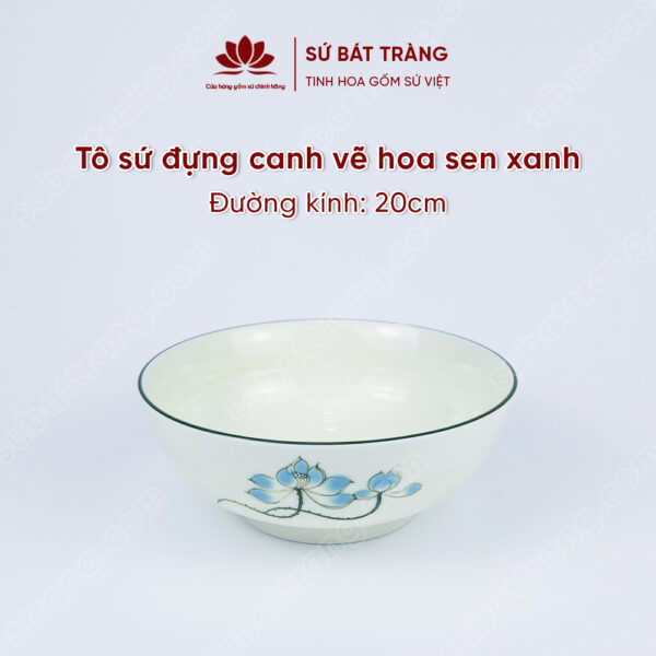 Tô sứ đựng canh, bát ô tô Sứ Bát Tràng nhiều họa tiết - Sứ Bát Tràng