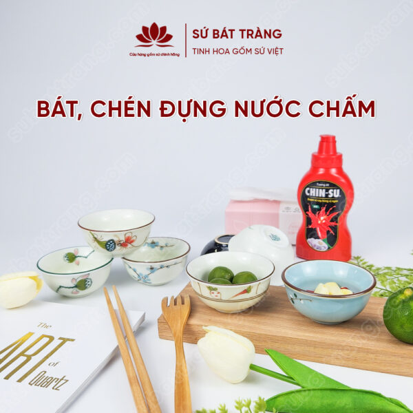Bát, chén đựng nước chấm - Sứ Bát Tràng