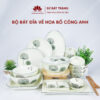 Bộ bát đĩa cao cấp đẹp - Sứ Bát Tràng
