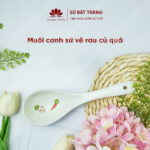 Ladle fruit and vegetable motifs painted