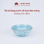 The bowl is usually 18cm in diameter