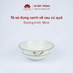 The bowl is usually 18cm in diameter