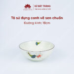 The bowl is usually 18cm in diameter