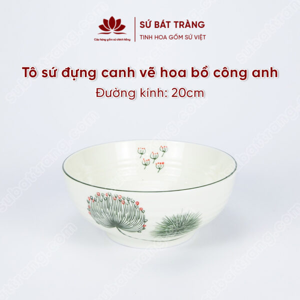 Tô sứ đựng canh, bát ô tô Sứ Bát Tràng nhiều họa tiết - Sứ Bát Tràng
