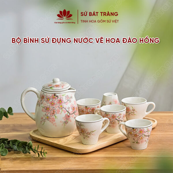 Bình sứ đựng nước đẹp - Sứ Bát Tràng