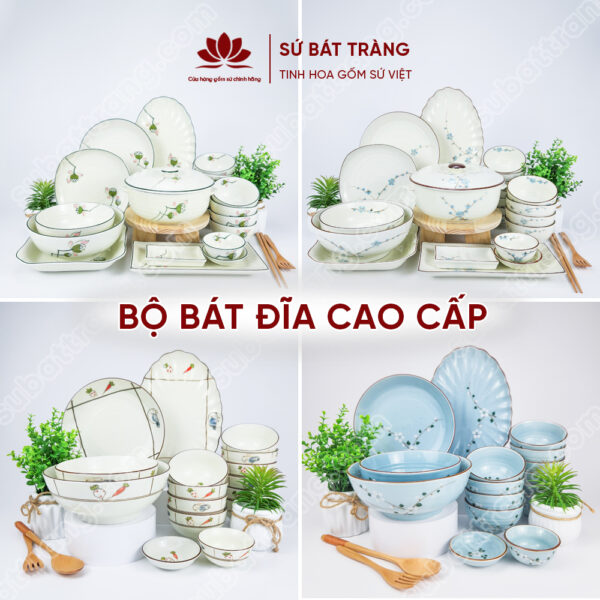 Porcelain Bat Trang dinnerware - Many type of decorations to choose